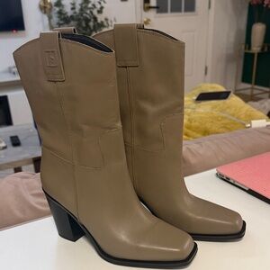 Tan Leather Women's Boots